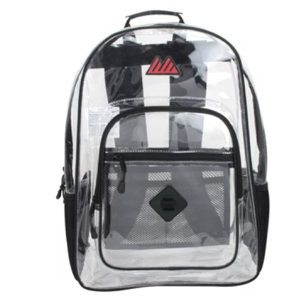 Clear Black Trim Backpack